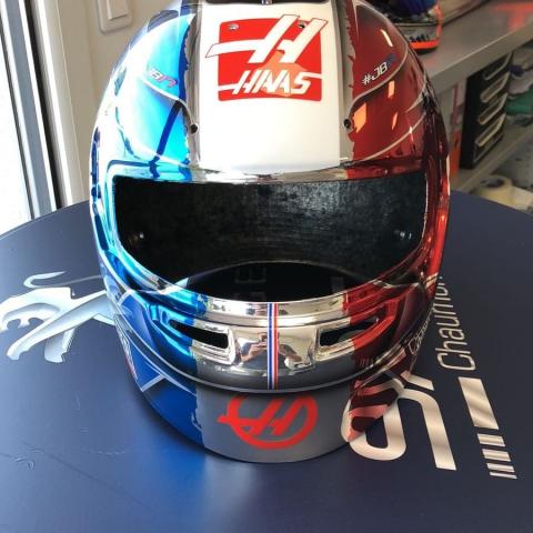 Grosjean reveals special French GP F1 helmet