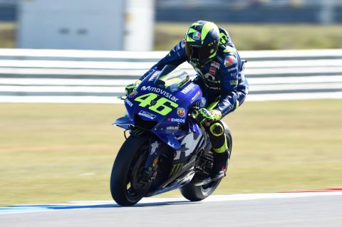 Rossi salvages front row after FP4 tumble