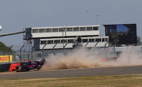 Hartley out of British GP qualifying after practice crash