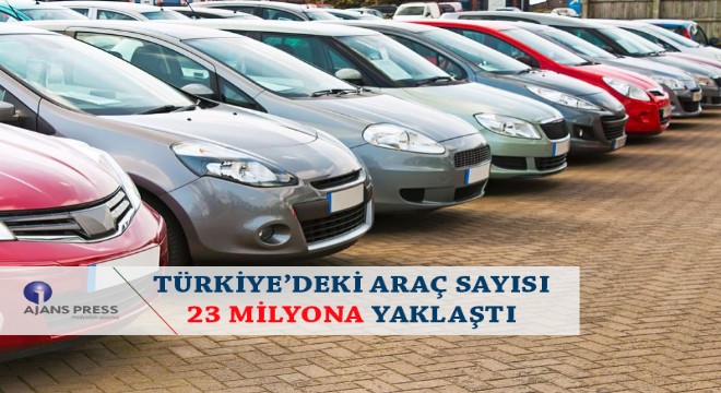 Türkiye’deki Araç Sayısı 23 Milyona Yaklaştı