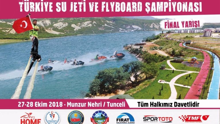 Türkiye Su Jeti ve Flyboard Şampiyonası’nın Finali Tunceli’de