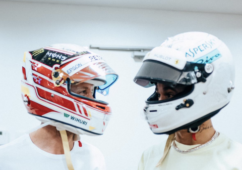 Hamilton and Vettel swap F1 helmets out of ‘highest respect’