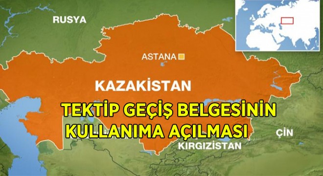 Kazakistan Tektip Geçiş Belgesi Tahsisi