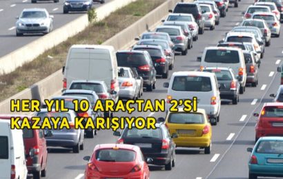 10 Araçtan 2’si Hasarlı Kazaya Karışıyor