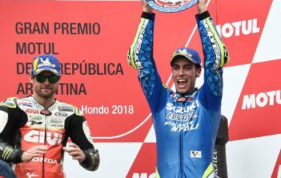 Front-running Rins heads to scene of first MotoGP podium