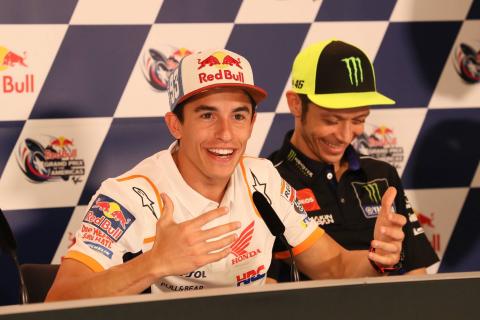 'Right moment' for Rossi, Marquez handshake