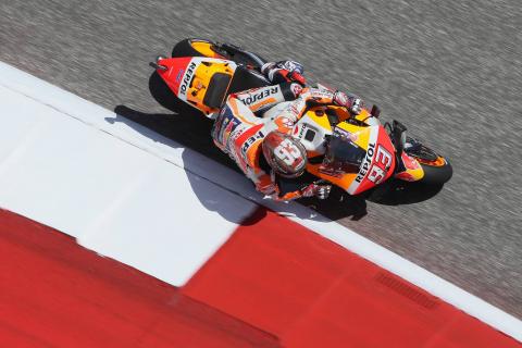 Pole-sitter Marquez leads Dovizioso in warm-up Pole-sitter Marquez leads Dovizioso in warm-up