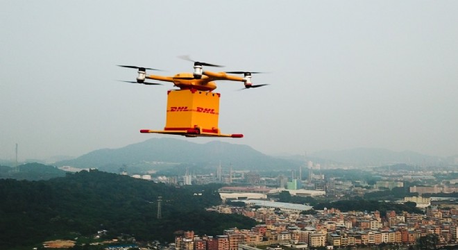 DHL Express ile şehirlerde drone ile tam otomatik ve akıllı dağıtım hizmeti