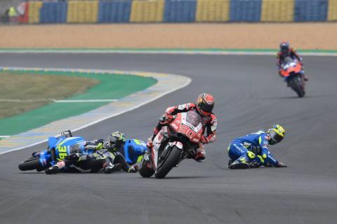 Mir, Abraham suffer warm-up lap mishap Mir, Abraham suffer warm-up lap mishap