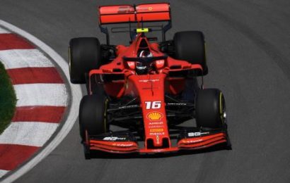 Leclerc fastest for Ferrari as Hamilton hits wall in Canada FP2