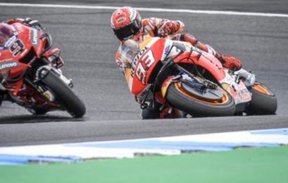 PIC: Marquez makes record 70-degree save, Vinales 'step ahead'