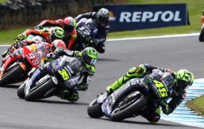 Rossi leads his 400th GP, 'hard fight, but fun'