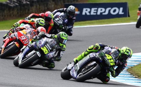 Rossi leads his 400th GP, 'hard fight, but fun'