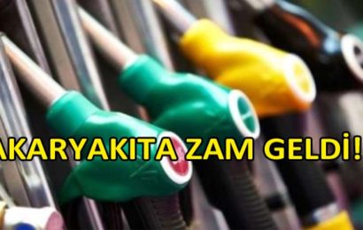 Akaryakıt Fiyatlarına Bugünden İtibaren Geçerli Olmak Üzere Zam Yapıldı