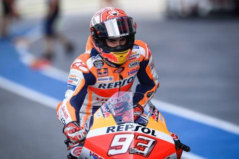 Marquez tops Thailand MotoGP Warm-up as Dovizioso hits trouble Marquez tops Thailand MotoGP Warm-up as Dovizioso hits trouble