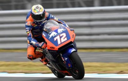 Moto2: Bezzecchi sick in helmet – again