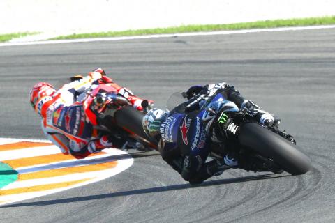 Marquez recovers from fall to lead Valencia MotoGP warm-up