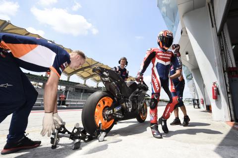 Who is in action for the Sepang shakedown test?