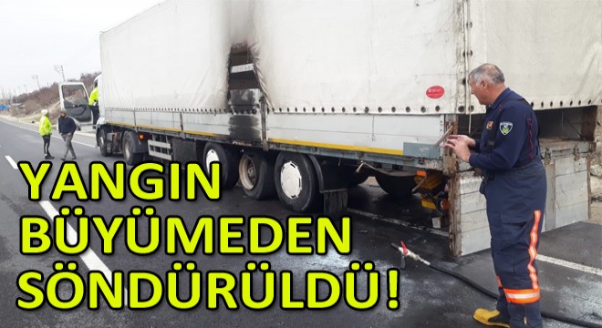 Tır Yangını Söndürüldü