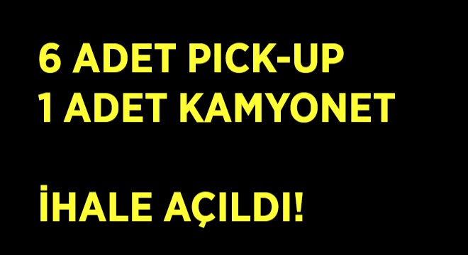 6 Adet Pick-up 1 Adet Kamyonet Kiralanacak!