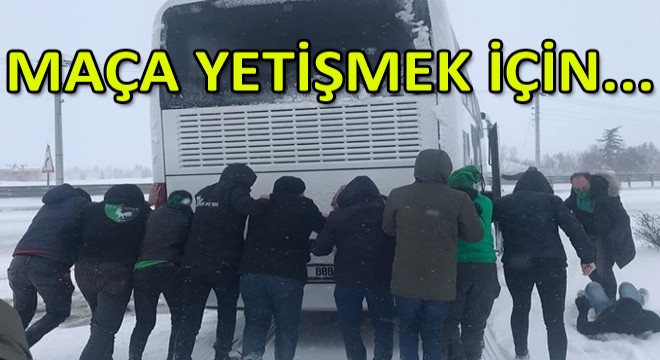 Taraftarları Taşıyan Otobüs Yolda Kaldı!