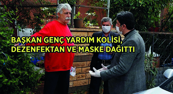 Başkan Genç Yardım Kolisi, Dezenfektan Ve Maske Dağıttı