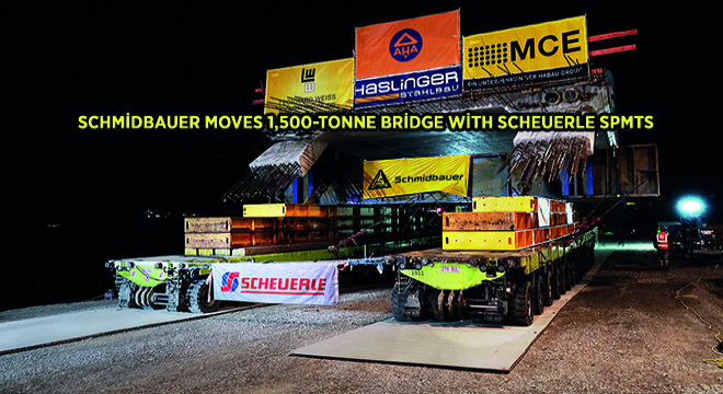 Schmidbauer Moves 1,500-Tonne Bridge With SCHEUERLE Spmts