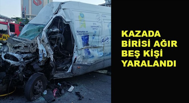 Kazada Birisi Ağır Beş Kişi Yaralandı Kazada Birisi Ağır Beş Kişi Yaralandı