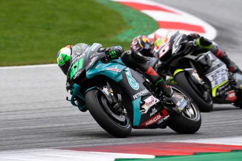 Morbidelli: 'Bit shy' through Turn 2, 'good job' by Zarco