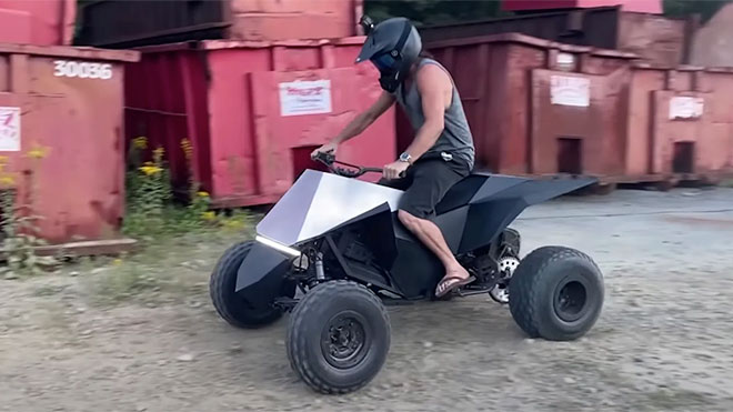 YouTuber kendi Tesla Cyberquad ATV modelini yaptı [Video]