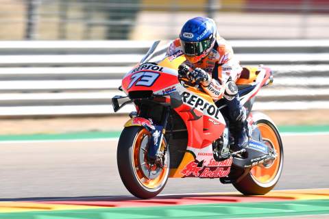 Marquez puts crash aside to land provisional Q2 in Aragon