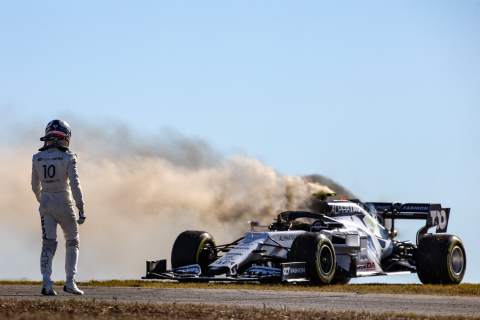 ‘Electrical blackout’ led to Gasly’s fiery exit from F1 Portuguese GP FP2