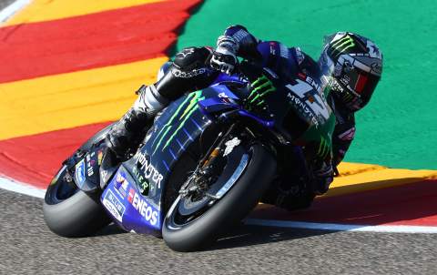 Vamos Vinales as he leads Yamaha 1-2-3 in Aragon MotoGP FP2 as Ducati struggles