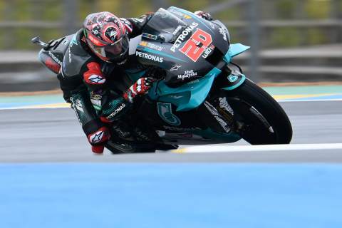 Quartararo swerves drama in crash-strewn French MotoGP FP3 , Mir falls into Q1