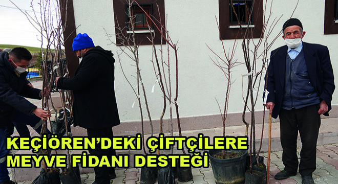 Keçiören’deki Çiftçilere Meyve Fidanı Desteği