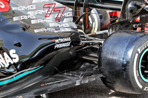 Mercedes’ secretive W12 floor revealed as Bahrain F1 test begins