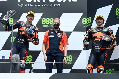 Double podium for KTM Ajo team, Fernandez takes maiden Moto2 win