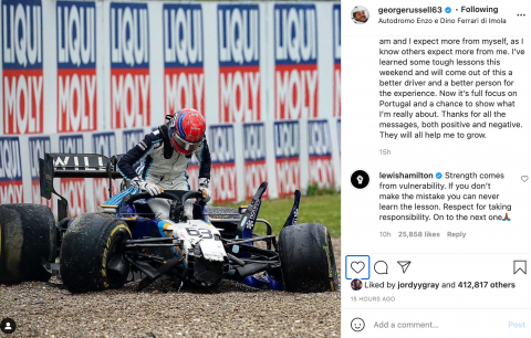 F1 champion Hamilton sends Russell message of support after crash