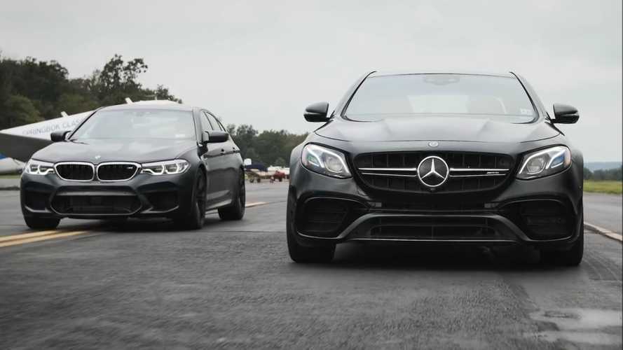 Mercedes-AMG E63 S ve BMW M5 drag yarışında kafa kafaya geliyor!