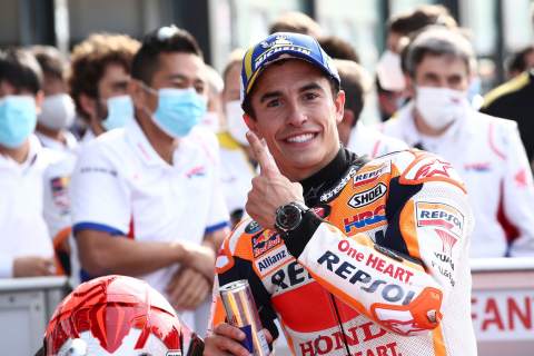 Marquez claims second consecutive MotoGP win, first at right-hand circuit