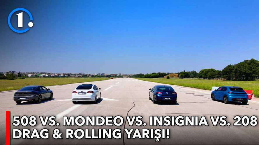Peugeot 508 vs Ford Mondeo vs Opel Insignia vs Peugeot 208 | DRAG&ROLLING!