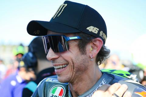 Valentino Rossi drives past pitlane in car racing debut