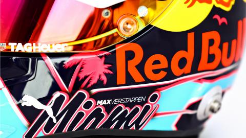 Verstappen reveals spectacular F1 helmet for Miami GP