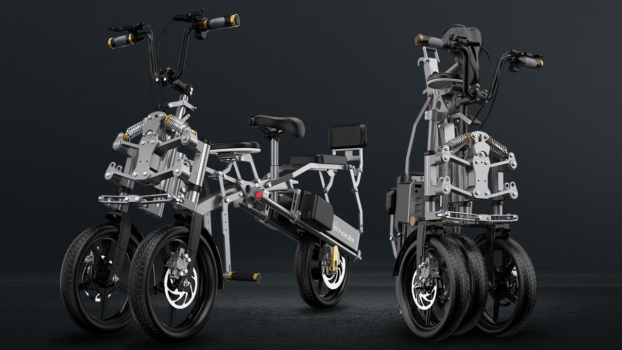 Katlanabilir yapıda üç tekerlekli elektrikli motosiklet: “Afreda S6”