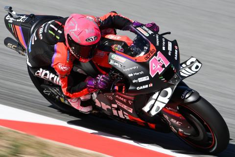 Aleix Espargaro heads dominant 1-2 for Aprilia during FP2 in Catalunya