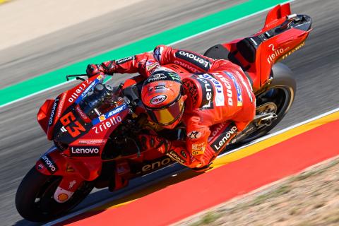 Bagnaia takes dominant Aragon MotoGP pole as Quartararo struggles