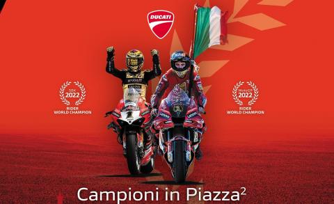 Ducati to celebrate dream double at ‘Campioni in Piazza²’ party