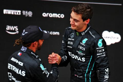 ‘He looks like he’s 25!’ – Russell makes Hamilton prediction over F1 future