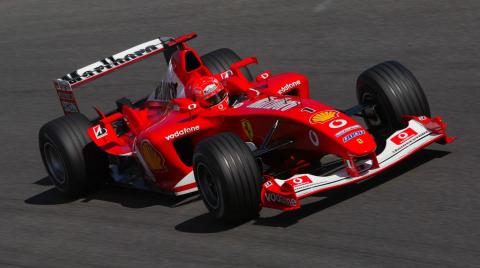 Charles Leclerc shines behind the wheel of Michael Schumacher’s £13m Ferrari