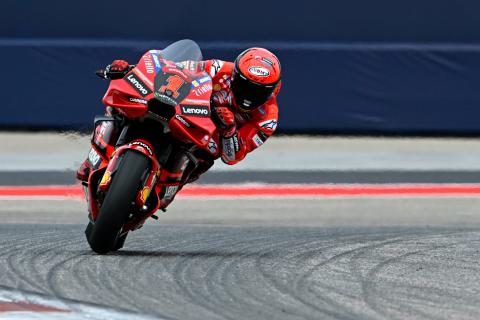 Bagnaia relentless as he wins Sprint race at COTA, Quartararo and Marquez crash